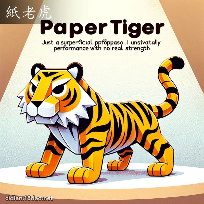 纸老虎 - 国语辞典配图