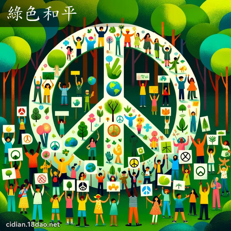 绿色和平 - 国语辞典配图