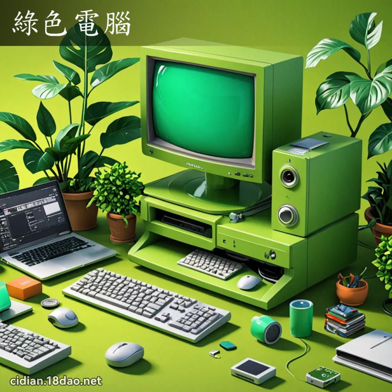 綠色電腦 - 國語辭典配圖