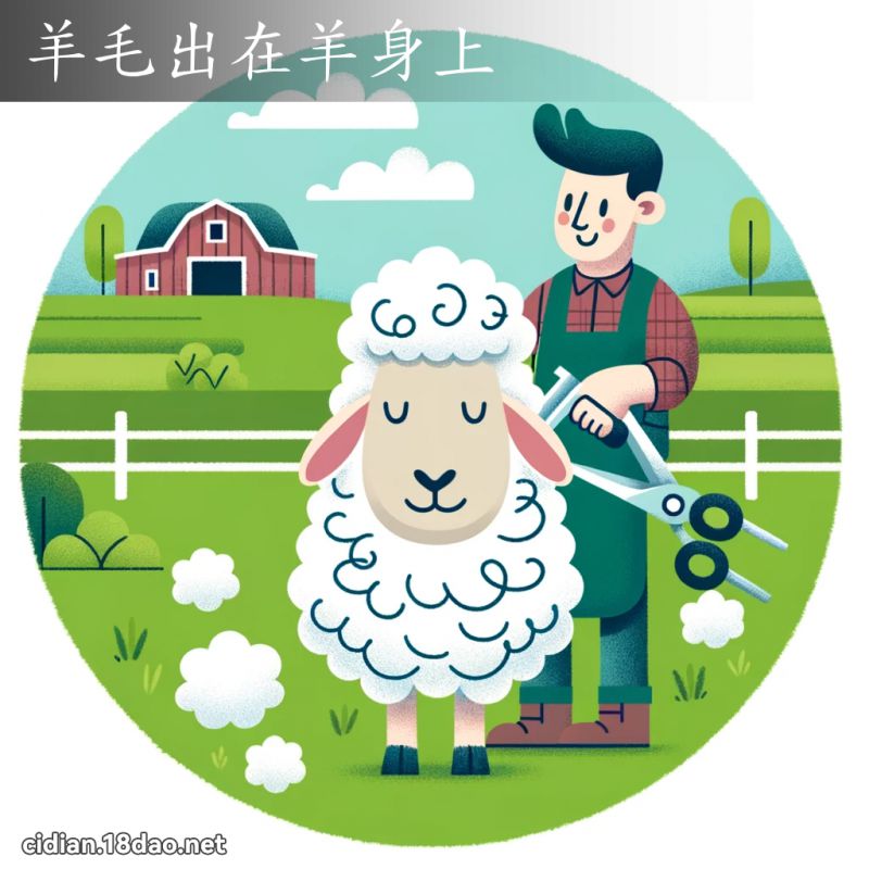 羊毛出在羊身上 - 國語辭典配圖