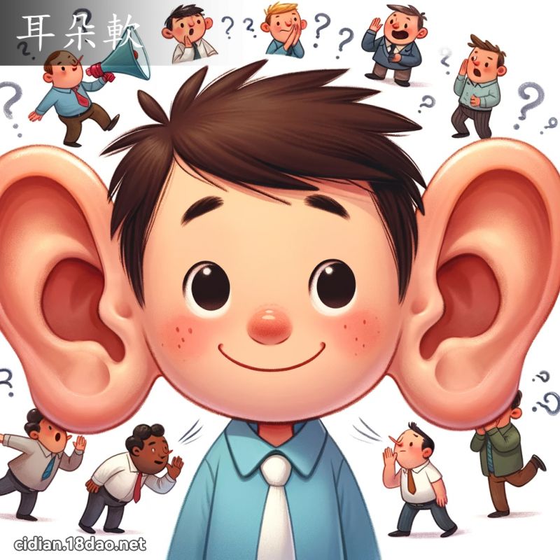 耳朵软 - 国语辞典配图