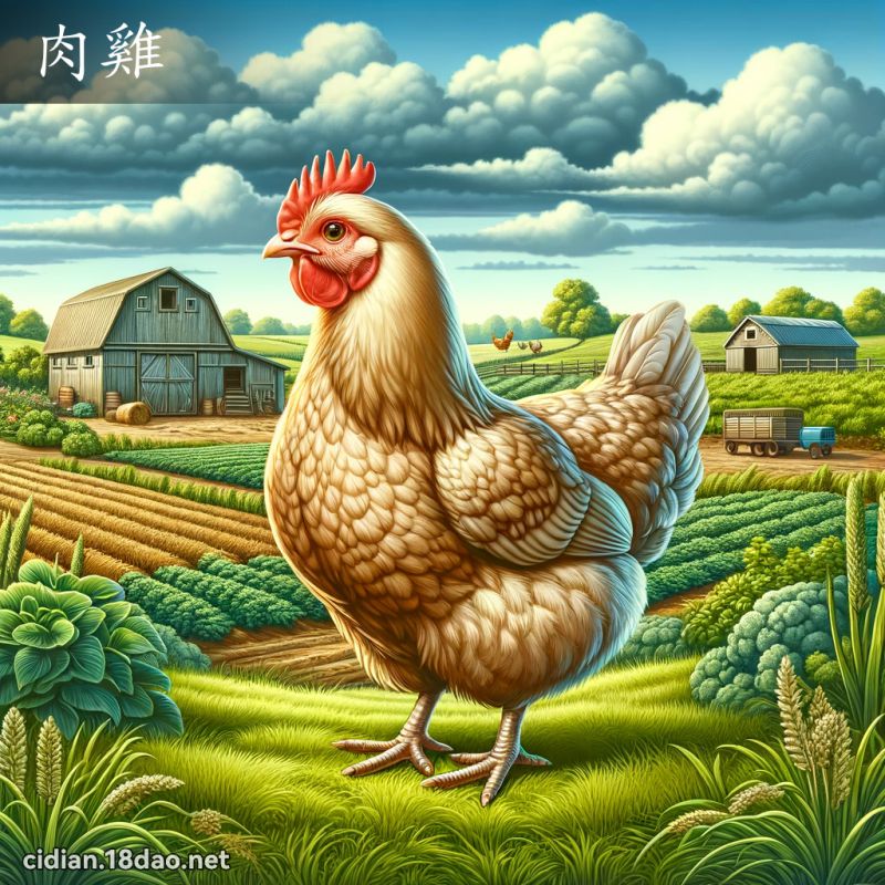 肉雞 - 國語辭典配圖