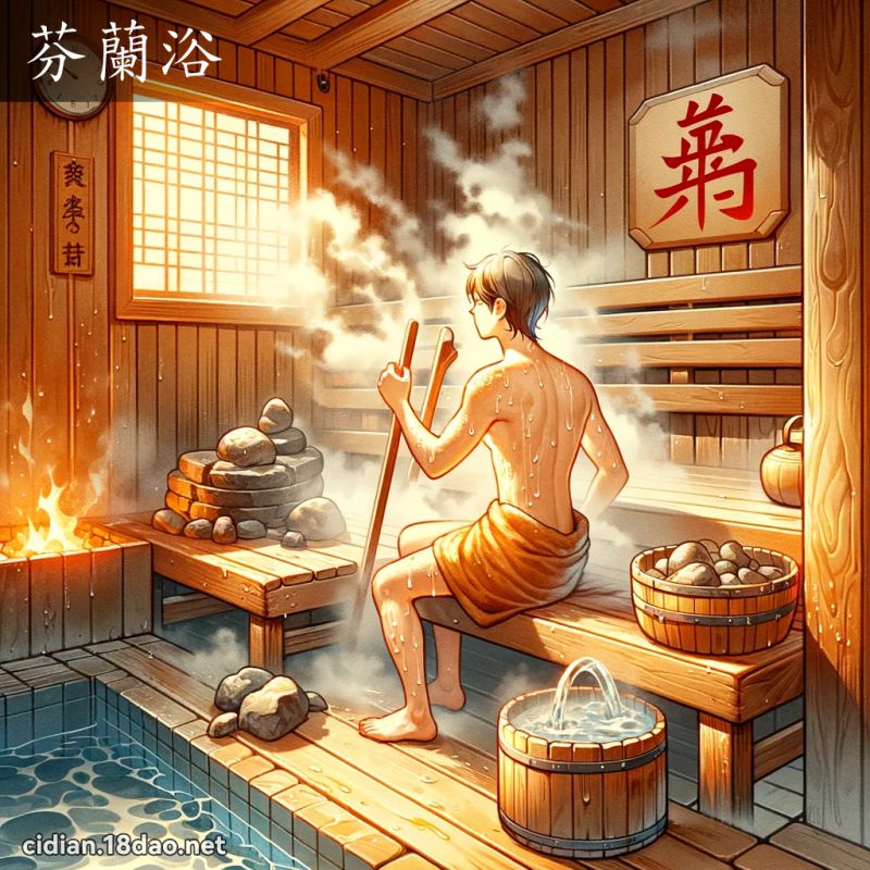 芬蘭浴 - 國語辭典配圖