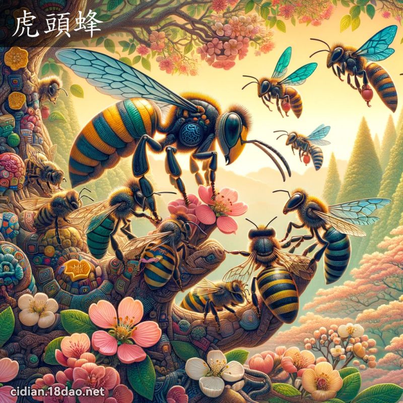 虎头蜂 - 国语辞典配图