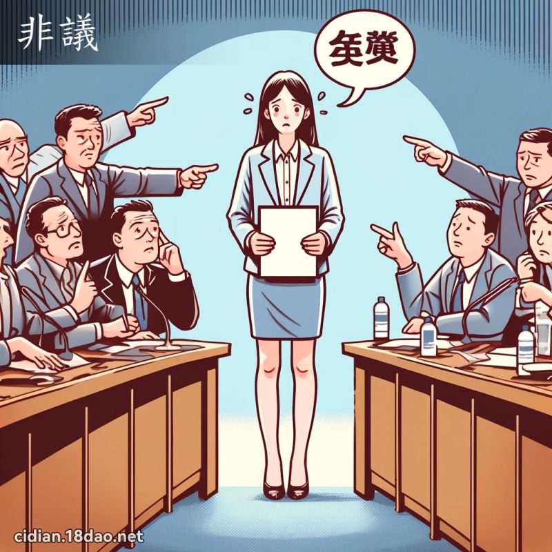 非議 - 國語辭典配圖