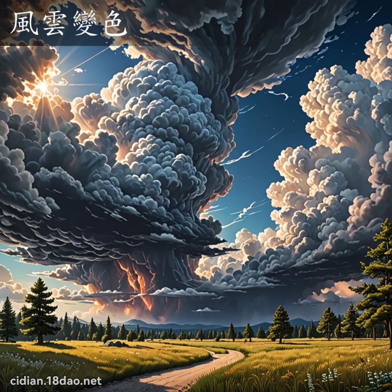 風雲變色 - 國語辭典配圖