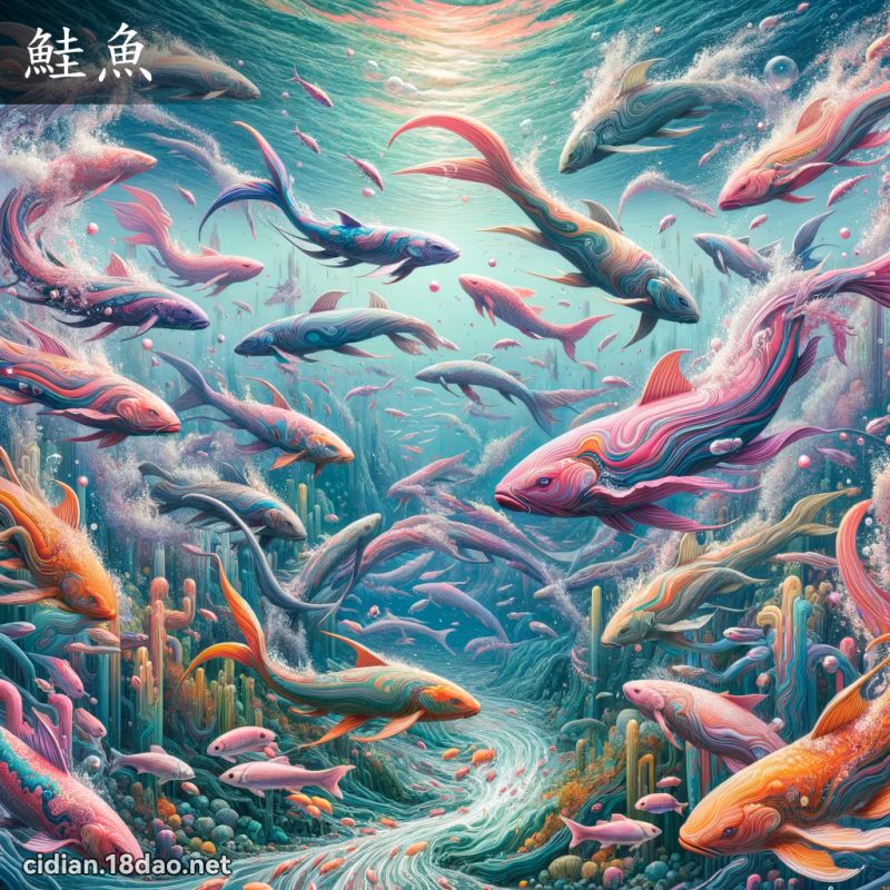 鮭魚 - 國語辭典配圖