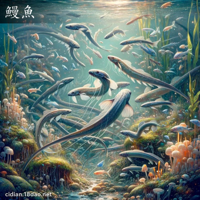 鰻魚 - 國語辭典配圖