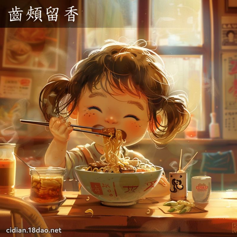 齒頰留香 - 國語辭典配圖