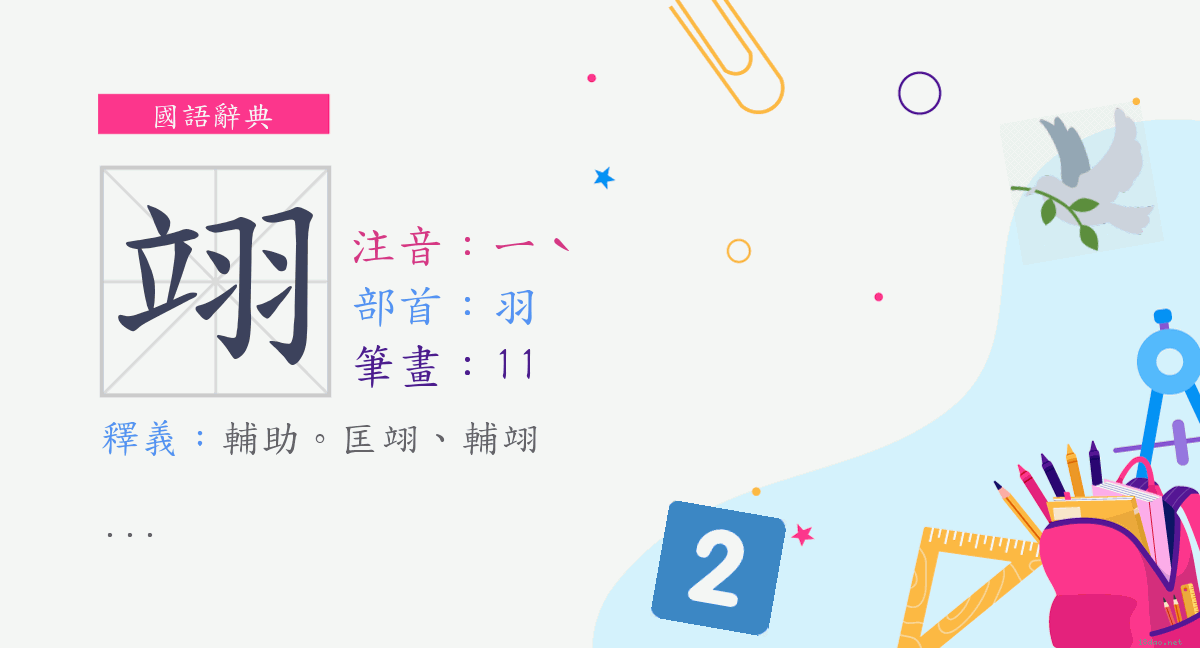 翊的注音 Sialice