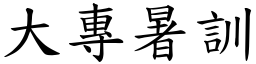 大專暑訓 (楷體矢量字庫)