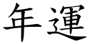 年运 (楷体矢量字库)