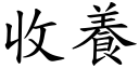 收养 (楷体矢量字库)