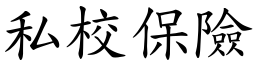 私校保险 (楷体矢量字库)