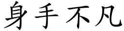 身手不凡 (楷体矢量字库)