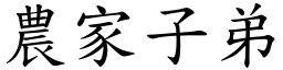 农家子弟 (楷体矢量字库)