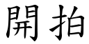 開拍 (楷體矢量字庫)