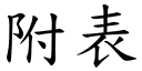 附表 (楷體矢量字庫)