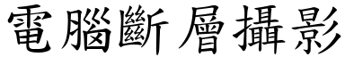 电脑断层摄影 (楷体矢量字库)