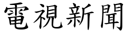 電視新聞 (楷體矢量字庫)