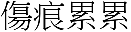 傷痕累累 (宋體矢量字庫)