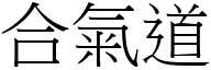 合气道 (宋体矢量字库)