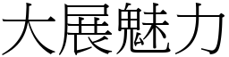 大展魅力 (宋体矢量字库)