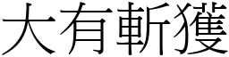 大有斩获 (宋体矢量字库)