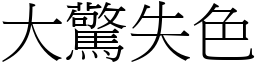 大惊失色 (宋体矢量字库)