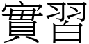 實習 (宋體矢量字庫)