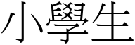 小学生 (宋体矢量字库)