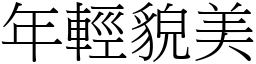 年轻貌美 (宋体矢量字库)