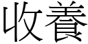 收养 (宋体矢量字库)