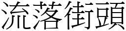 流落街頭 (宋體矢量字庫)