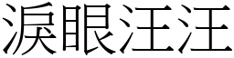 淚眼汪汪 (宋體矢量字庫)