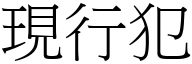 现行犯 (宋体矢量字库)