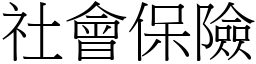 社會保險 (宋體矢量字庫)