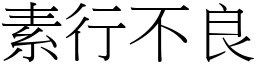 素行不良 (宋体矢量字库)