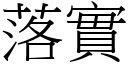 落實 (宋體矢量字庫)