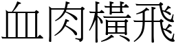 血肉横飞 (宋体矢量字库)