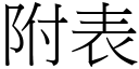 附表 (宋体矢量字库)