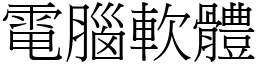 電腦軟體 (宋體矢量字庫)