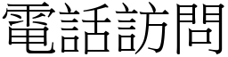 電話訪問 (宋體矢量字庫)