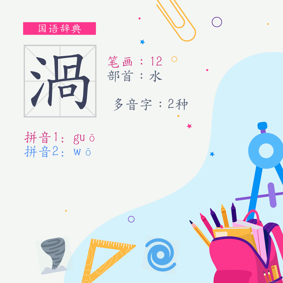 字:涡 (多音字)